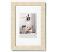 walther design Marco de Fotos Crema Blanco 15 x 20 cm con passepartout, Marco de Madera Home HO520W