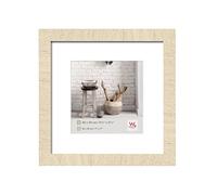 walther design Marco de Fotos Crema Blanco 30 x 30 cm con passepartout, Marco de Madera Home HO330W