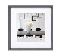 walther design Marco de fotos de acero 30 x 30 cm con passepartout, Marco de plástico Steel Style ES330D