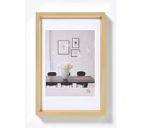 walther design Marco de fotos dorado 30 x 45 cm con passepartout, Marco de plástico Steel Style ES045G