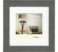 walther design Marco de Fotos Gris 30 x 30 cm con passepartout, Marco de Madera Home HO330D