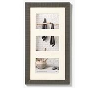 walther design Marco de fotos gris 3x 10x15 cm galería con passepartout, Marco de madera Home HO315D
