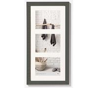 walther design Marco de Fotos Gris 3X 13x18 cm galería con passepartout, Marco de Madera Home HO338D