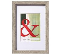 walther design Marco de fotos gris 50 x 70 cm con passepartout, Marco de madera Stockholm EA070D