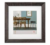 walther design Marco de fotos gris oscuro 20 x 20 cm con paspartú, Marco de madera Fiorito EF220D