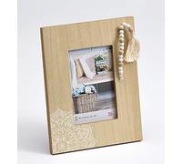 walther design Marco de Fotos Marco de Madera Natural de 10 x 15 cm con Joyas de Perlas, Naturalness RY015H