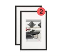 walther design Marco de Fotos Negro 20 x 30 cm Paquete Doble, Chair, Aluminio, AJ030BD