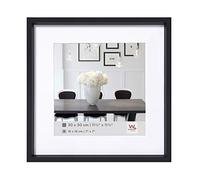walther design Marco de fotos negro 30 x 30 cm con passepartout, Marco de plástico Steel Style ES330B