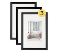 walther design Marco de fotos negro 30 x 40 cm paquete de 3 Marco de plástico Trendstyle KP040B3