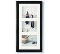 walther design Marco de Fotos Negro 3X 13x18 cm galería con passepartout, Marco de Madera Home HO338B