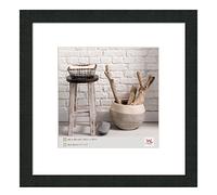 walther design Marco de fotos negro 40 x 40 cm con passepartout, Marco de madera Home HO440B