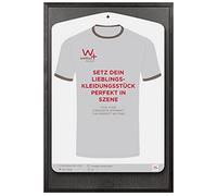 walther design EA690B Stockholm Marco de madera para camisetas, color negro de 60 x 90 cm, con cristal acrílico