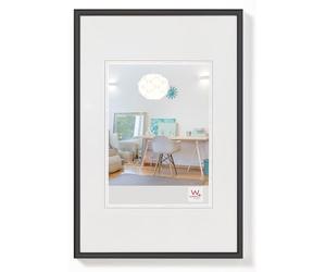 walther design Marco de fotos negro paquete de 3 de 3 x 40 cm, Marco de plástico New Lifestyle KV040B3