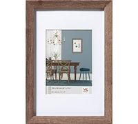 walther design Marco de fotos nogal 15 x 20 cm con paspartú, Marco de madera Fiorito EF520N