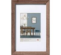 walther design Marco de fotos nogal 18 x 24 cm con paspartú, Marco de madera Fiorito EF824N