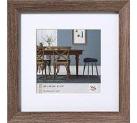 walther design Marco de fotos nogal 20 x 20 cm con paspartú, Marco de madera Fiorito EF220N