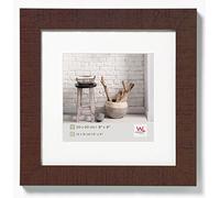 walther design Marco de fotos nogal 20 x 20 cm con passepartout, Marco de madera Home HO220N