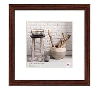 walther design Marco de fotos nogal 40 x 40 cm con passepartout, Marco de madera Home HO440N