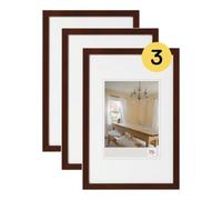 walther design Marco de fotos nogal 9 x 13 cm pack de 3, Marco de madera Peppers BP913N3
