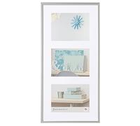 walther design Marco de fotos plateado 3x 13x18 cm galería con passe-partout, Marco de plástico New Lifestyle KV338S