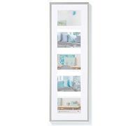 walther design Marco de fotos plateado 5X 10x15 cm Galerie con passe-partout, New Lifestyle Marco de plástico KV515S