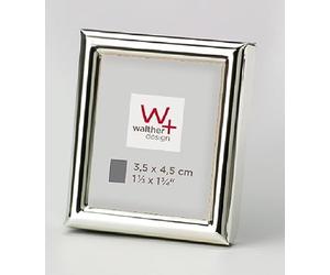 walther design Marco de fotos plateado paquete de 3,5 x 4,5 cm, Marco de retrato Chloe WD354S3