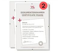 marco de fotos walther design vidrio transparente21 x 29,7 cm (DIN A4) Paquete doble de marco de documentos, porta imágenes sin marco RB130KD