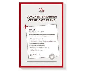 walther design New Lifestyle KV130R16 - Marco de fotos (plástico, 16 unidades, 21 x 29,7 cm), color rojo