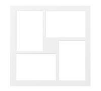 walther design PA433W Paspartú para Marco de Fotos, 30 x 30 cm, 4 Fotos de 10 x 15 cm, Color Blanco