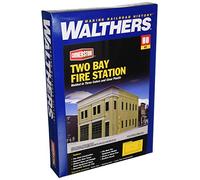 Walthers Cornerstone HO Scale Model Bay Fire Station Escala 1:87, Color estación de Bomberos, 8 x 4-7/8 x 5-1/2" 20.3 x 12.4 x 14cm (933-4022)