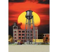 Walthers Cornerstone HO Scale Model City Water Tower, 2-3/8 X 7" 6 X 17.8cm, Black Torre de Agua Urbana, Listo, (WM. K. Walthers Inc. 933-3832)