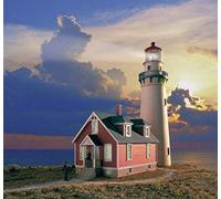 Walthers Cornerstone HO Scale Model Rocky Point Lighthouse Escala 1:87, Color Negro, 72 Milliliters (86518)