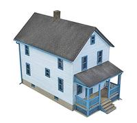 Walthers Cornerstone HO Scale Model Story Frame House Kit, 1/16" 12.7 X 6.3 X 10.3cm Escala 1:87, Color casa de Marco de Historia, (Micro-Mark 86460)