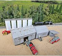 Walthers Cornerstone- Walthers, Inc. Trackside Oil Dealer with Storage Tanks Kit Accesorios: Comercio de Aceite con Tanques, Color múltiples, Medium (933-4059)