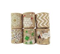 Waltonalice 18 M Juteband Sackleinenrolle 13CM Breit Leinenband Geschenkband Dekoband Jute Bänder natürliche Vintage Bastelband Weihnachtband für DIY Handwerk Hochzeit Party Set