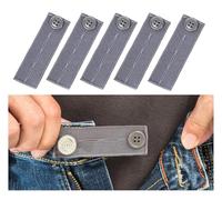 Waltonalice 5 unidades de extensión de cintura elástica para pantalones, extensión de botones, extensión de botón, extensión de cintura ajustable, extensión de botones para pantalones cortos, vaqueros