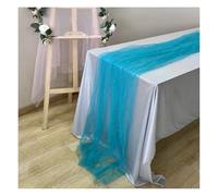 Waltonalice Camino de mesa de tul de 150 x 150 cm con perlas, camino de mesa de organza transparente, decoración de mesa para Navidad, boda, despedida de soltera, baby shower, fiesta de cumpleaños