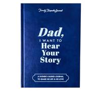 Waltonalice Papá, I Want to Hear Your Story:El libro de recuerdos para completar la historia regalo personal para papá historias de vida libro de recuerdos de piel azul - Papá B