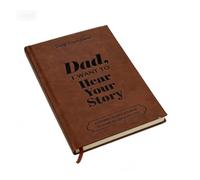 Waltonalice Papá, I Want to Hear Your Story: Libro de recuerdos para rellenar historias de vida, regalo personal para papá, libro de recuerdos, piel marrón, papá