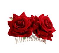 Waltonalice Peineta rosa para bodas, accesorios para el pelo, horquillas para el pelo, horquillas para mujer, bailarina de flamenco, accesorio para el pelo para bodas, compromisos, bailes, fiestas