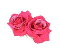 Waltonalice Peineta rosa para bodas, accesorios para el pelo, horquillas para el pelo para mujer, bailarina de flamenco, accesorio para el pelo para bodas, compromisos, bailes, fiestas, color rosa
