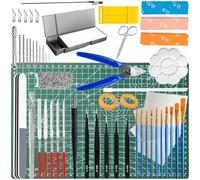 Waltool Juego de 69 herramientas básicas de modelo para manualidades con pinzas de pasatiempo, kit de construcción de modelador para ensamblaje, construcción y reparación de modelos Gundam