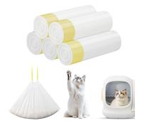 Walverdant 100 bolsas de arena para gatos autolimpiables, bolsas de basura de repuesto con cordón compatibles con PETKIT PuraX PuraMax MeoWant MW-SC01/MW-SC02/MW-LR01 (5 paquetes/100 unidades)
