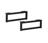 WAMAK Juego de 2 patas rectangulares para muebles de alta calidad, elegantes patas para muebles para sofás y armarios, color negro mate, altura: 120 mm, base robusta para muebles con diseño loft