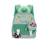 Wamantic Mochila Personalizada Infantil con Nombre Mochila de Setas para Guardería y Preescolar Mochila Escolar con Bolsito Regalos para Niños y Niñas