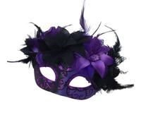 Wambere 2 antifaz mexicano del Día de los Muertos con flor de Halloween, máscara de muerte, máscara de halloween, máscara pintada de plástico para carnaval, accesorios para disfraces, máscaras de