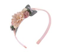 Wambere 2 diademas de flores para el pelo para bodas, diademas con flores artificiales, flores de simulación de novia, diademas retro, para bodas, comuniones o festivales, color rosa