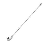 Wambere 2 Stück Edelstahl-Rührlöffel Barlöffel Rühroffel Cocktail Rührer Gin Löffel Langer Griff Löffel mit Spiralmuster Cocktailrührlöffel,für Zuhause Barkeeper tee Kräuter Kaffee,Silber,20cm