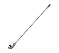 Wambere 2 Stück Edelstahl-Rührlöffel Barlöffel Rühroffel Cocktail Rührer Gin Löffel Langer Griff Löffel mit Spiralmuster Cocktailrührlöffel,für Zuhause Barkeeper tee Kräuter Kaffee,Schwarz,30cm