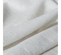 Wambere Tela de algodón y lino, 300 cm x 130 cm, tela fina de lino, tela por metros, tela para coser, tela decorativa para manualidades, decoración de ropa, decoración de mesa, color blanco B